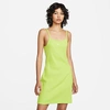 Nike Women's Sportswear Essential Ribbed Dress In Atomic Green/white