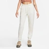 Nike Women's Sportswear Club Fleece Mid-rise Jogger Pants In Oatmeal Heather/white