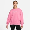 Nike Women's Dri-fit Get Fit Graphic Crewneck Sweatshirt In Pinksicle/white