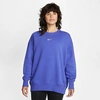 Nike Women's  Sportswear Phoenix Fleece Oversized Crewneck Sweatshirt In Lapis/sail