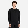 Nike Phoenix Fleece Crewneck Sweatshirt In Black/sail