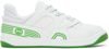 Gucci Basket Leather Low-top Sneakers In 9089 Gr.whi/whi/gr.w