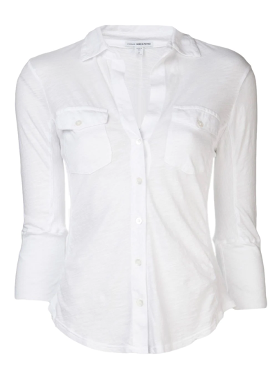 JAMES PERSE BUTTON-DOWN COTTON SHIRT