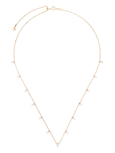 Djula 18kt Rose Gold Diamond Multi-tassel Necklace In Pink