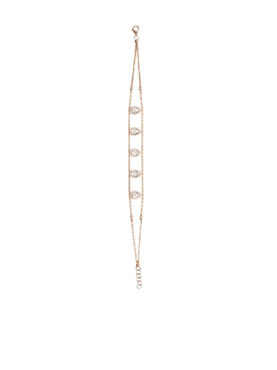 Djula 18kt Rose Gold Tassel Diamond Bracelet In Pink