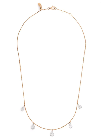 Djula 18kt Rose Gold Tassel Diamond Choker In Pink