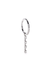 DJULA 18KT WHITE GOLD CHAIN HOOP DIAMOND EARRING