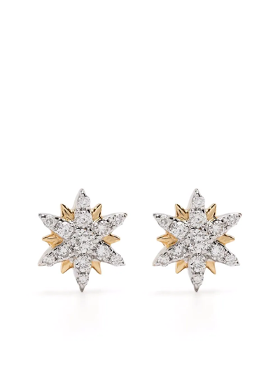 Djula 18kt Yellow Gold Mini Sun Diamond Earrings