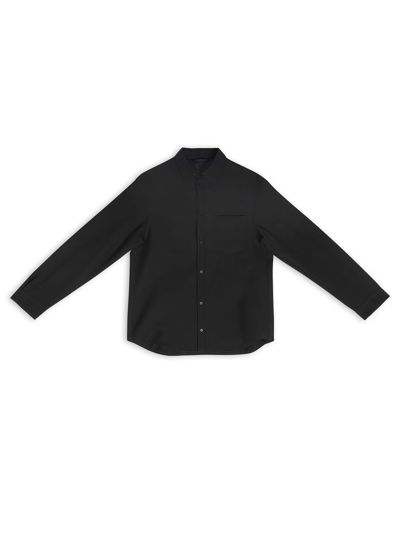 Balenciaga Wool Shirt Jacket In Black