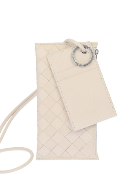 Bottega Veneta Men's  White Other Materials Card Holder