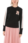 RED VALENTINO RED VALENTINO WOMEN'S  BLACK OTHER MATERIALS SWEATER