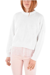 RED VALENTINO RED VALENTINO WOMEN'S  WHITE OTHER MATERIALS SWEATER