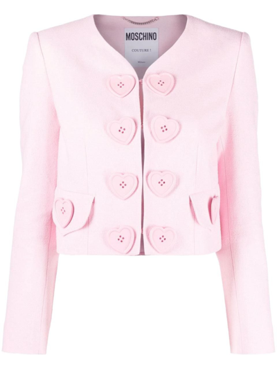Moschino Women's  Pink Other Materials Blazer