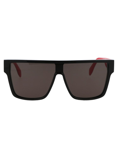 Alexander Mcqueen Am0354s Sunglasses In 003 Black Black Grey