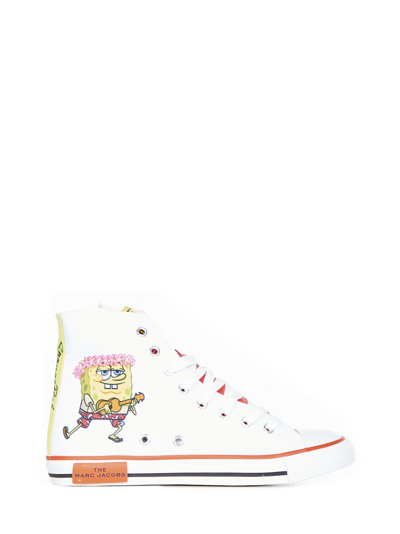 Little Marc Jacobs White Sneakers For Kids With Spongebob