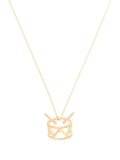 Aliita 9kt Yellow Gold Drum Pendant Necklace In 金色