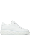 Jimmy Choo Diamond Light/f Leather Sneakers In White