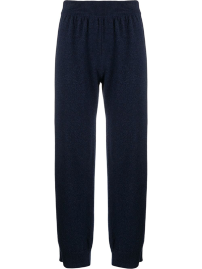 Barrie Wide-leg Cashmere Trousers In Blue