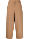 Marni Cropped Straight Leg Trousers In Cream