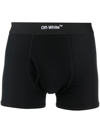 Off-white Logo-waistband Boxer Single Pack In 黑色