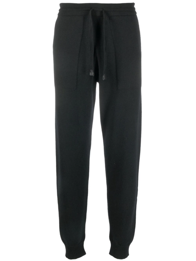 Brioni Drawstring Cashmere Tracksuit Bottoms In 黑色