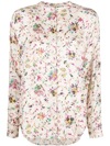 Isabel Marant Étoile Catchell Floral Print Button-up Blouse In Neutrals
