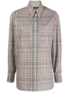 Isabel Marant Rinela Checked Long-sleeved Shirt In Green