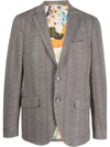 ETRO HERRINGBONE TONAL STRIPED BLAZER