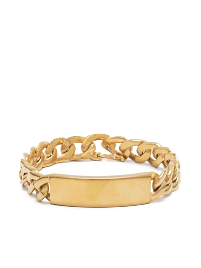Maison Margiela Curb-chain Sterling-silver Bracelet In 950 Yellow Gold Plat