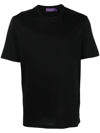 Ralph Lauren Script Logo-embroidered Cotton T-shirt In 黑色