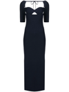 Altuzarra Mareen Cutout Ribbed-knit Midi Dress In 蓝色