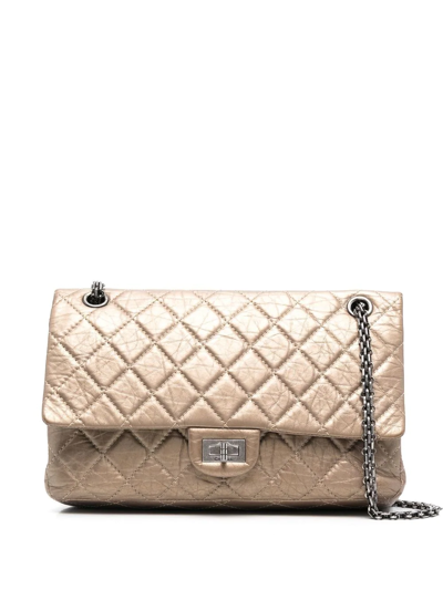 Pre-owned Chanel 2.55 Reissue Double Flap Shoulder Bag In Brown