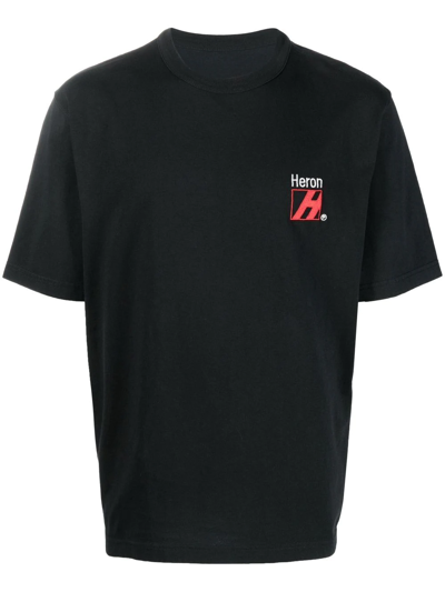 Heron Preston Censored Herons Short Sleeve Graphic Tee In Black