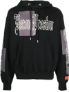 HERON PRESTON LOGO-PRINT COTTON HOODIE