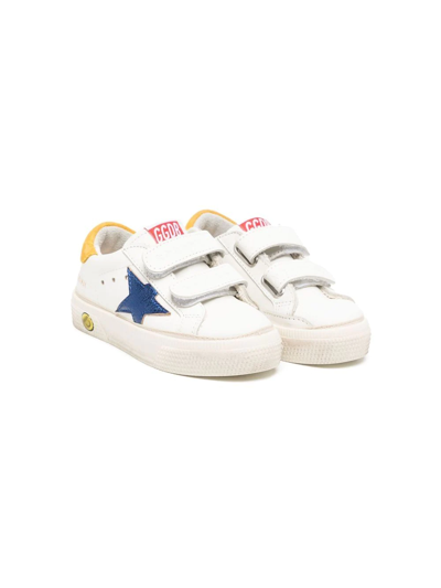 Golden Goose Leather Star-patch Detail Sneakers In 白色