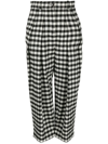 KENZO CHECKERBOARD-PRINT CULOTTE-LENGTH TROUSERS