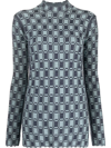 KENZO GEOMETRIC-PRINT LONG-SLEEVE JUMPER