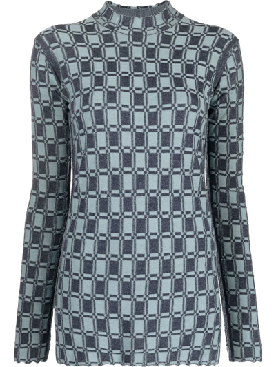 KENZO GEOMETRIC-PRINT LONG-SLEEVE JUMPER