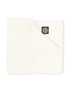 Stone Island Logo-patch Ribbed-knit Scarf In 白色