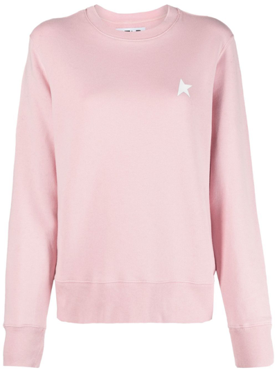 Golden Goose Athena Sweatshirt In Rose-pink Cotton