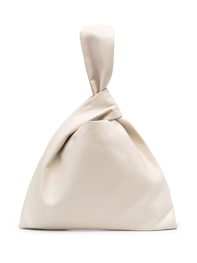 Nanushka Jen Faux-leather Top-handle Bag In Neutrals