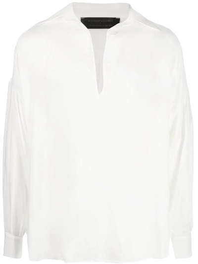 Atu Body Couture X Tessitura Pullover Long-sleeved Shirt In White