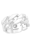 Effy Sterling Silver Chain Band Ring In White