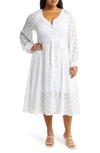 By Design Party Line Dotted Maxi Dress In Bright White