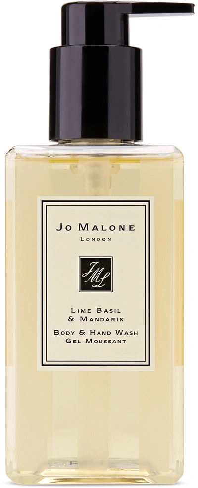 Jo Malone London Lime Basil & Mandarin Scented Body & Hand Wash Gel 8.4 oz /250ml In Green