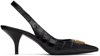 TOM FORD BLACK CROC SLINGBACK HEELS