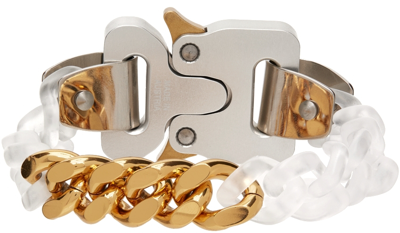 Alyx Transparent & Gold Buckle Bracelet In White