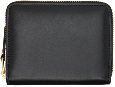 Comme Des Garçons Black Leather Multicard Zip Wallet In 1 Black