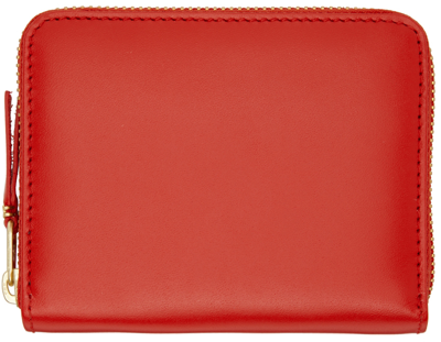 Comme Des Garçons Orange Leather Multicard Zip Card Holder In 5 Orange