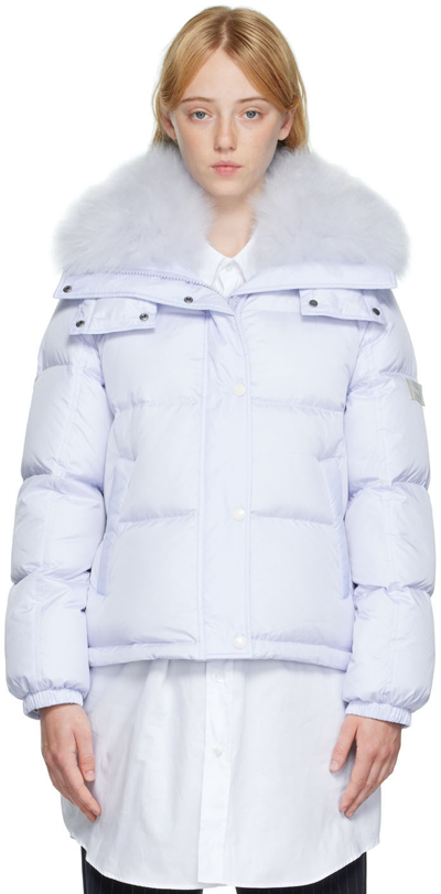 Yves Salomon Purple Doudoune Down Jacket In A5134 Pastel Purple